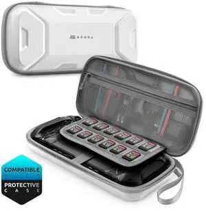 Carrying Case for Nintendo Switch 2, Hard Shell Travel Handbag Pouch with Game Card Slots for Switch 2 Accessories, (12.6 x 6.1 x 2.8 Inches), White Carrying Case for Nintendo Switch 2, Hard Shell Travel Handbag Pouch with Game Card Slots for Switch 2 Accessories, (12.6 x 6.1 x 2.8 Inches), White