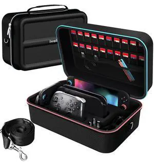 Carrying Storage All in One Case for Nintendo Switch 2 (2025),Portable Travel All Protective Hard Messenger Bag Soft Lining 20 Games for Switch 2 Console Pro Controller Accessories Black Carrying Storage All in One Case for Nintendo Switch 2 (2025),Portable Travel All Protective Hard Messenger Bag Soft Lining 20 Games for Switch 2 Console Pro Controller Accessories Black