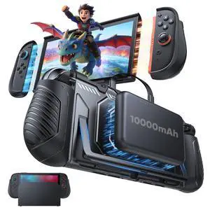 Switch 2 Protective Cover with 10,000mAh PD 20W Fast Charging Power Bank, Non-Slip Ergonomic Grip for Joycon 2, Anti-Scratch PC Front Cover with 12 Game Card Slots for Switch 2 Accessories Switch 2 Protective Cover with 10,000mAh PD 20W Fast Charging Power Bank, Non-Slip Ergonomic Grip for Joycon 2, Anti-Scratch PC Front Cover with 12 Game Card Slots for Switch 2 Accessories