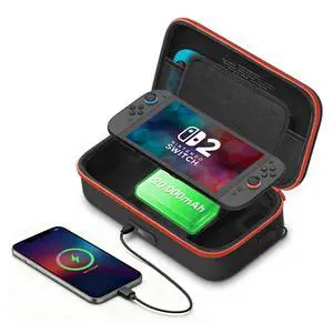 Charging Case for Nintendo Switch 2 - 20,000mAh Battery Power Bank Carrying Bag for Travel, 35W Magnetic USB-C Output, Protective Hard Shell & Adjustable Shoulder Strap Charging Case for Nintendo Switch 2 - 20,000mAh Battery Power Bank Carrying Bag for Travel, 35W Magnetic USB-C Output, Protective Hard Shell & Adjustable Shoulder Strap
