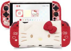 Plush Protective Case for Switch 2, Kawaii Protective Shell Hard PC Slim Cover Case Compatible with Switch 2025 Game Console and Joystick Controller - HLK Plush Protective Case for Switch 2, Kawaii Protective Shell Hard PC Slim Cover Case Compatible with Switch 2025 Game Console and Joystick Controller - HLK