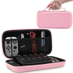 Pink Switch 2 Carrying Travel Girly Bag, Compatible with Nintendo Switch 2 Carry Case for New Switch 2025 Console & Accessories with 10 Game Card Slot, Large Capacity Storage Pink Switch 2 Carrying Travel Girly Bag, Compatible with Nintendo Switch 2 Carry Case for New Switch 2025 Console & Accessories with 10 Game Card Slot, Large Capacity Storage