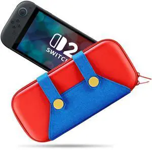 Switch 2 Carrying Case Cute for Nintendo 2025 Console, Switch 2 Carry Fun Case for Travel, Switch2 Hard Shell Portable Storage Pouch with 10 Soft Game Cards Slots - Red Switch 2 Carrying Case Cute for Nintendo 2025 Console, Switch 2 Carry Fun Case for Travel, Switch2 Hard Shell Portable Storage Pouch with 10 Soft Game Cards Slots - Red