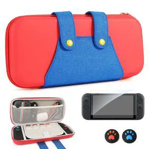 Switch Carrying Case Compatible with Nintendo Switch 2, Protective Hard Shell Portable Travel Carry Case witch Screen Protector, 2 Thumb Grips, 10 Game Card Slots Switch Carrying Case Compatible with Nintendo Switch 2, Protective Hard Shell Portable Travel Carry Case witch Screen Protector, 2 Thumb Grips, 10 Game Card Slots