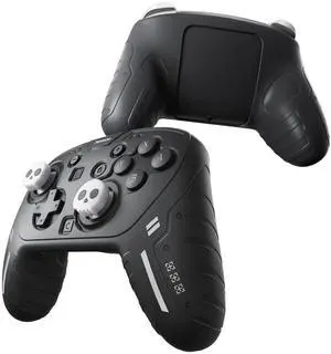 Silicone Protective Cover for Switch 2 Pro Controller, Soft Anti-Slip Grip Skin Case with 2 Skull Thumb Caps, Shockproof Durable Shell for Switch 2 Pro, Ergonomic Gaming Grip Cover-Black Silicone Protective Cover for Switch 2 Pro Controller, Soft Anti-Slip Grip Skin Case with 2 Skull Thumb Caps, Shockproof Durable Shell for Switch 2 Pro, Ergonomic Gaming Grip Cover-Black