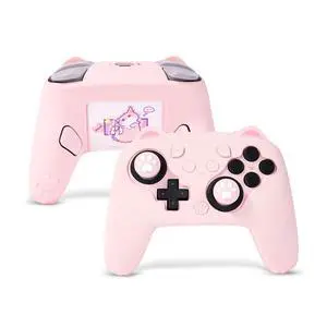Cat Paw Silicone Controller Skin Grips Set Compatible with Switch 2 Pro-Anti-Slip Silicone Protective Cover Case Joystick Caps for Switch 2 Pro Wireless Controller (Pink) Cat Paw Silicone Controller Skin Grips Set Compatible with Switch 2 Pro-Anti-Slip Silicone Protective Cover Case Joystick Caps for Switch 2 Pro Wireless Controller (Pink)