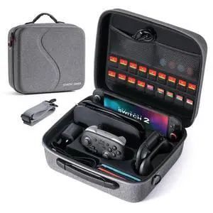 Switch 2 All in One Carrying Case for Nintendo Switch 2, Portable Hard Travel Case with Game Card Slots, Portable Storage Carry Bag for Switch 2 Console Pro Controller Accessories Switch 2 All in One Carrying Case for Nintendo Switch 2, Portable Hard Travel Case with Game Card Slots, Portable Storage Carry Bag for Switch 2 Console Pro Controller Accessories