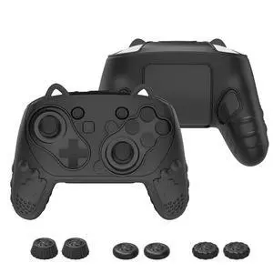 Silicone Controller Case Set Compatible with Nintendo Switch 2 Pro, Gamepad Accessories - Protective Softshell Cover with 6 Thumb Grips, Shock-Resistant & Ergonomic Comfort Grip Design (Black) Silicone Controller Case Set Compatible with Nintendo Switch 2 Pro, Gamepad Accessories - Protective Softshell Cover with 6 Thumb Grips, Shock-Resistant & Ergonomic Comfort Grip Design (Black)