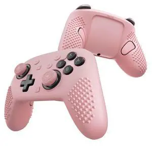 Silicone Cover Skin for Nintendo Switch 2 Pro Controller 3D Studded Edition Anti-Slip Grip Protector Case for Switch 2 Pro with Button Cap, Thumb Grips & Sticker - Cherry Blossoms Pink Silicone Cover Skin for Nintendo Switch 2 Pro Controller 3D Studded Edition Anti-Slip Grip Protector Case for Switch 2 Pro with Button Cap, Thumb Grips & Sticker - Cherry Blossoms Pink