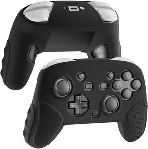 Silicone Cover Skin for Nintendo Switch 2 Pro Controller, Ergonomic Soft Anti-Slip Controller Grip Protector, Comfortable Case Design - Black Silicone Cover Skin for Nintendo Switch 2 Pro Controller, Ergonomic Soft Anti-Slip Controller Grip Protector, Comfortable Case Design - Black