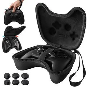 Case for Nintendo Switch Pro / Switch 2 Pro Controller, 6 Thumb Grips Case for Nintendo Switch Pro / Switch 2 Pro Controller, 6 Thumb Grips
