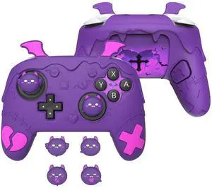 for Nintendo Switch 2 Pro Controller Silicone Cover Gothic Imp Series Cute Protective Skin Case for Switch 2 Pro Controller w/Back Button Caps & Thumb Grip & Sticker, Shockproof - Purple for Nintendo Switch 2 Pro Controller Silicone Cover Gothic Imp Series Cute Protective Skin Case for Switch 2 Pro Controller w/Back Button Caps & Thumb Grip & Sticker, Shockproof - Purple