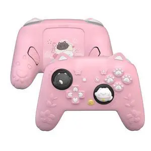 for Nintendo Switch 2 Pro Controller Silicone Cover Cherry Blossoms Kitten Cute Protective Skin Case for Switch 2 Pro Controller w/Back Button Cap & Thumb Grip & Sticker - Pink for Nintendo Switch 2 Pro Controller Silicone Cover Cherry Blossoms Kitten Cute Protective Skin Case for Switch 2 Pro Controller w/Back Button Cap & Thumb Grip & Sticker - Pink