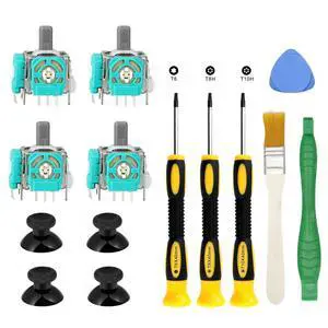 4PCS Replacement Joystick for Xbox One S/X Controller, Analog Thumbsticks Repair Tool Kit for Stick Drift, Broken, and Loose Joysticks Replacement, T6 T8 T10 Repair Screwdriver Kit for Xbox One S/X 4PCS Replacement Joystick for Xbox One S/X Controller, Analog Thumbsticks Repair Tool Kit for Stick Drift, Broken, and Loose Joysticks Replacement, T6 T8 T10 Repair Screwdriver Kit for Xbox One S/X