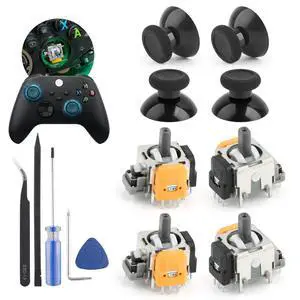 4Pack Joysticks for Xbox Series S/X Hall Effect Joystick Replacement for Xbox Series S/X 3D Analog Sensor Module Thumb Stick Controller Accessories Parts with Repair Tools 4Pack Joysticks for Xbox Series S/X Hall Effect Joystick Replacement for Xbox Series S/X 3D Analog Sensor Module Thumb Stick Controller Accessories Parts with Repair Tools