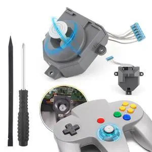 for Nintendo N64 Joysticks Replacement for Nintendo 64 Controller Joystick for N64 Hall Effect 3D Analog Stick Module Wheel Thumbsticks Replace Accessories Parts with Repair Tools for Nintendo N64 Joysticks Replacement for Nintendo 64 Controller Joystick for N64 Hall Effect 3D Analog Stick Module Wheel Thumbsticks Replace Accessories Parts with Repair Tools