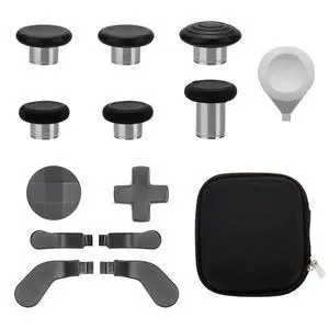 13 in 1 Metal Thumbsticks for Xbox One Elite Series 2, Elite Series 2 Controller Accessory Parts, Gaming Accessory Replacement, Metal Mod 6 Swap Joysticks, 4 Paddles, 2 D-Pads, 1 Tool 13 in 1 Metal Thumbsticks for Xbox One Elite Series 2, Elite Series 2 Controller Accessory Parts, Gaming Accessory Replacement, Metal Mod 6 Swap Joysticks, 4 Paddles, 2 D-Pads, 1 Tool