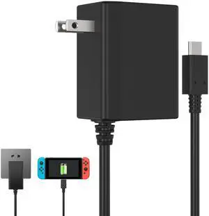 Charger for Switch, Switch OLED & TV Dock Mode, 39W Fast Charger with 5FT USB-C Cable Charger for Switch, Switch OLED & TV Dock Mode, 39W Fast Charger with 5FT USB-C Cable