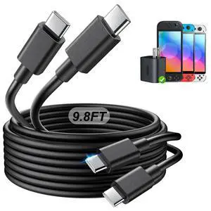2 Pack (9.8FT) Switch 2 Charging Cable, Extra Long Power Cord for Nintendo 2 Pack (9.8FT) Switch 2 Charging Cable, Extra Long Power Cord for Nintendo
