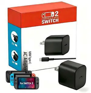 Switch 2 Charger, 60W PD3.0 Fast Charger Power Adapter for Nintendo Switch 2, Portable Swit ch Charger with 6FT USB C Cable for OLED/Lite/Steam Deck, Support 4K TV Mode Switch 2 Charger, 60W PD3.0 Fast Charger Power Adapter for Nintendo Switch 2, Portable Swit ch Charger with 6FT USB C Cable for OLED/Lite/Steam Deck, Support 4K TV Mode