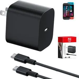 for Switch 2 Fast Charger,60W AC Adapter Power Supply for Switch2/OLED/Lite/Switch Dock/Pro Controller,Support TV Mode,with 1.8M USB Type-C Cable(Black) for Switch 2 Fast Charger,60W AC Adapter Power Supply for Switch2/OLED/Lite/Switch Dock/Pro Controller,Support TV Mode,with 1.8M USB Type-C Cable(Black)