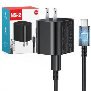 60W Charger for Nintendo Switch 2, PD 3.0 Fast Charging AC Adapter Replacement for Switch 2/Switch/OLED/Steam Deck, Supports 4K TV Dock Mode & Handheld Mode, 5ft Detachable Cable 60W Charger for Nintendo Switch 2, PD 3.0 Fast Charging AC Adapter Replacement for Switch 2/Switch/OLED/Steam Deck, Supports 4K TV Dock Mode & Handheld Mode, 5ft Detachable Cable
