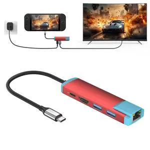 USB C Switch 2 Dock,4K@60Hz HDMI Adapter with PD/USB 3.0/Gigabit Ethernet Port,Replacement Dock for Switch/Switch OLED/Steam Deck/ROG Xbox Ally X/Legion Go USB C Switch 2 Dock,4K@60Hz HDMI Adapter with PD/USB 3.0/Gigabit Ethernet Port,Replacement Dock for Switch/Switch OLED/Steam Deck/ROG Xbox Ally X/Legion Go