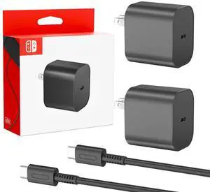 2-Pack Charger for Nintendo Switch 2-20V 3A 60W AC Adapter Fast Charging with 5ft USB C Cable - Compatible with Switch/OLED/Lite/Steam Deck - Support 4K TV Mode - Original Quality 2-Pack Charger for Nintendo Switch 2-20V 3A 60W AC Adapter Fast Charging with 5ft USB C Cable - Compatible with Switch/OLED/Lite/Steam Deck - Support 4K TV Mode - Original Quality