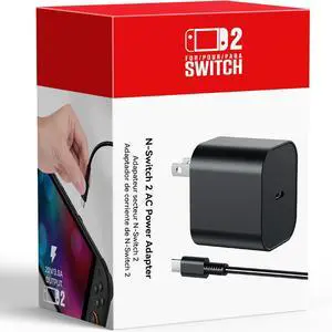 (10ft) Switch 2 Charger with 10FT/3M USB-C Cable - 60W AC Power Adapter, Support 4K TV Dock & PD 3.0 Fast Charging, Power Supply 20V/3A for Nintendo 2/1,Wii Charger(10FT - Long Reach for Large Spaces) (10ft) Switch 2 Charger with 10FT/3M USB-C Cable - 60W AC Power Adapter, Support 4K TV Dock & PD 3.0 Fast Charging, Power Supply 20V/3A for Nintendo 2/1,Wii Charger(10FT - Long Reach for Large Spaces)