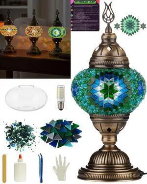 DIY Turkish Moroccan Mosaic Lamp Making Kit No Grout Needed Fun, Easy, No Experience Required Complete Mosaic Art & Craft Project for Adults & Teens Make Your Own Table Lamp DIY Turkish Moroccan Mosaic Lamp Making Kit No Grout Needed Fun, Easy, No Experience Required Complete Mosaic Art & Craft Project for Adults & Teens Make Your Own Table Lamp