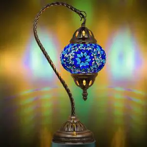Turkish Mosaic Lamp Stained Glass Table Lamp with Tiffany Style Turkish Mosaic Lamp Stained Glass Table Lamp with Tiffany Style
