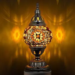 Turkish Mosaic Lamp Stained Glass Table Lamp with Tiffany Style Turkish Mosaic Lamp Stained Glass Table Lamp with Tiffany Style
