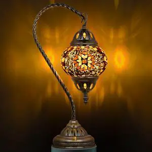 Turkish Mosaic Lamp Stained Glass Table Lamp with Tiffany Style Turkish Mosaic Lamp Stained Glass Table Lamp with Tiffany Style