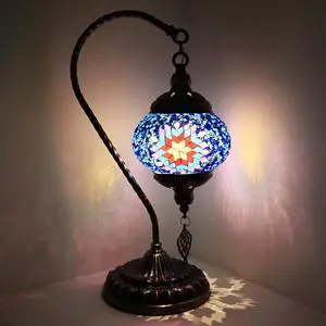 Portable Rechargeable Turkish Swan Neck Bronze Base Table Lamp Portable Rechargeable Turkish Swan Neck Bronze Base Table Lamp