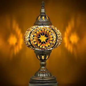Turkish Mosaic Lamp Stained Glass Table Lamp with Tiffany Style Turkish Mosaic Lamp Stained Glass Table Lamp with Tiffany Style