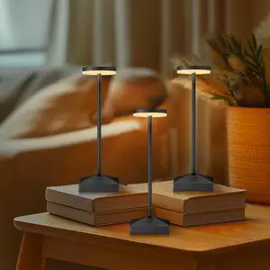 3 Pack Small Black Rechargeable Cordless Table Lamps Dimmable 3 Pack Small Black Rechargeable Cordless Table Lamps Dimmable