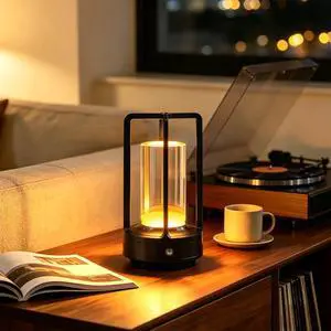 Portable Rechargeable Aluminum Table Lamp Cordless LED, 3 Color & Infinitely Dimming, Small Battery Powered Desk Lamp for Indoor/Outdoor Use, Ideal for Restaurant, Bedroom and Bar (1, Black) Portable Rechargeable Aluminum Table Lamp Cordless LED, 3 Color & Infinitely Dimming, Small Battery Powered Desk Lamp for Indoor/Outdoor Use, Ideal for Restaurant, Bedroom and Bar (1, Black)