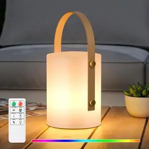 Cordless Outdoor Table lamp with Remote (White B) Cordless Outdoor Table lamp with Remote (White B)