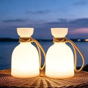 2 Pack Portable Led Lamp Waterproof, Led Camping Lantern Light with Handle, Rechargeable Night Lights with Multi-Color & Warm White Modes, Indoor/Outdoor Lamps for Patio, Tent, Bedroom, Garden 2 Pack Portable Led Lamp Waterproof, Led Camping Lantern Light with Handle, Rechargeable Night Lights with Multi-Color & Warm White Modes, Indoor/Outdoor Lamps for Patio, Tent, Bedroom, Garden