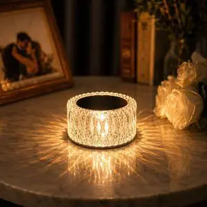 Crystal Table Lamp, 3 Color Changing Touch Night Light,USB Rechargeable LED Projection Lamp,Dimmable Acrylic Crystal Mood Light for Bedroom,Living Room,Party,Home Decor Crystal Table Lamp, 3 Color Changing Touch Night Light,USB Rechargeable LED Projection Lamp,Dimmable Acrylic Crystal Mood Light for Bedroom,Living Room,Party,Home Decor