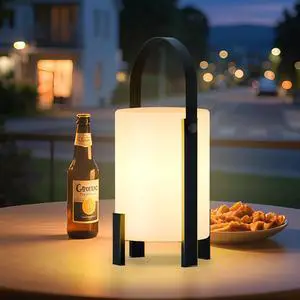Outdoor Rechargeable Lantern LED Table Lamp Shower Lamp Cordless 3000K and Candle Light IP44 Rain-Resistant | with Remote | PE & Metal for Bathroom Patio Camping Restaurant Home Outdoor Rechargeable Lantern LED Table Lamp Shower Lamp Cordless 3000K and Candle Light IP44 Rain-Resistant | with Remote | PE & Metal for Bathroom Patio Camping Restaurant Home