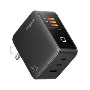 70W GaN USB C Charger Block with Smart Display & Touch Control, 3-Port PD3.0 Fast Wall Charger, Foldable Plug Power Adapter for MacBook Air/Pro, iPhone 17/16, iPad, Galaxy S25/S24 70W GaN USB C Charger Block with Smart Display & Touch Control, 3-Port PD3.0 Fast Wall Charger, Foldable Plug Power Adapter for MacBook Air/Pro, iPhone 17/16, iPad, Galaxy S25/S24
