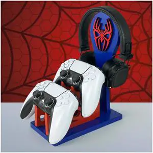 Gamer Gift for Men Teenage Boy Wood Controller Organizer with Headphone Holder & Game Controller Stand - Unique Gift Idea for Husband, Boyfriend, Gamers, Game Lover, Gaming Accessory (Spider) Gamer Gift for Men Teenage Boy Wood Controller Organizer with Headphone Holder & Game Controller Stand - Unique Gift Idea for Husband, Boyfriend, Gamers, Game Lover, Gaming Accessory (Spider)