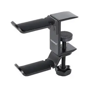 Under Desk Headphone Hanger, 360 Degree Swivel Dual Stand, Aluminum Alloy Headset Stand for Desk,Headphone Hook for Gaming Headset,Bag, Black Under Desk Headphone Hanger, 360 Degree Swivel Dual Stand, Aluminum Alloy Headset Stand for Desk,Headphone Hook for Gaming Headset,Bag, Black