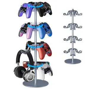 Gaming Controller Holder Aluminum Alloy 4 Layers,360-degree rotatable Headphone Stand,Gaming Controller Stand for Xbox PS5 PS4 Switch,Gaming Controller Headset Holder for Gaming Accessories Gaming Controller Holder Aluminum Alloy 4 Layers,360-degree rotatable Headphone Stand,Gaming Controller Stand for Xbox PS5 PS4 Switch,Gaming Controller Headset Holder for Gaming Accessories