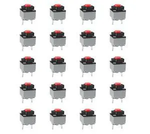 20 Pcs Silent Micro Switch,Square Mute Tactile Push Button Wireless Wired Keyboard Mouse Micro Switch 6 * 6 * 7.3MM Tact Switch Fit for Home Appliance Security Equipment Toy Electronic Products 20 Pcs Silent Micro Switch,Square Mute Tactile Push Button Wireless Wired Keyboard Mouse Micro Switch 6 * 6 * 7.3MM Tact Switch Fit for Home Appliance Security Equipment Toy Electronic Products