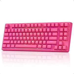 KN85 Wireless Silent Mechanical Keyboard, 75% Layout, Bluetooth/2.4GHz/USB-C, Custom RGB Backlit, Hot Swappable, Quiet Typing for Windows/Mac/PC (Berry Red) KN85 Wireless Silent Mechanical Keyboard, 75% Layout, Bluetooth/2.4GHz/USB-C, Custom RGB Backlit, Hot Swappable, Quiet Typing for Windows/Mac/PC (Berry Red)