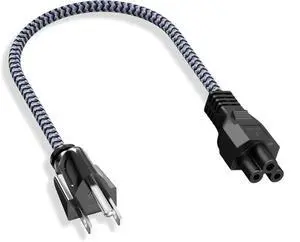 3 Prong AC Laptop Power Cord 0.3m-Braided Universal Power Cable for Dell HP LG Lenovo Asus Acer Toshiba Sony Laptops/Notebooks, Monitors, Printers, Scanners UL Listed NEMA 5-15P to C5 Power Cable 3 Prong AC Laptop Power Cord 0.3m-Braided Universal Power Cable for Dell HP LG Lenovo Asus Acer Toshiba Sony Laptops/Notebooks, Monitors, Printers, Scanners UL Listed NEMA 5-15P to C5 Power Cable