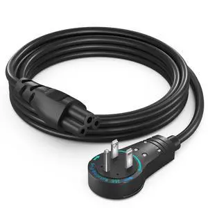 6ft 3-Prong AC Laptop Power Cord with 360° Rotating Plug, Universal 125V Power Cable for Laptops, Monitors, Printers, and Scanners NEMA 5-15P to C5 UL Certified 6ft 3-Prong AC Laptop Power Cord with 360° Rotating Plug, Universal 125V Power Cable for Laptops, Monitors, Printers, and Scanners NEMA 5-15P to C5 UL Certified