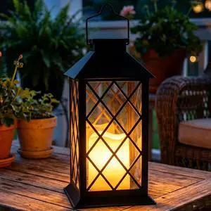 14" Large Tempered Glass Solar Lanterns Outdoor Waterproof 14" Large Tempered Glass Solar Lanterns Outdoor Waterproof